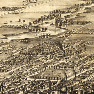 Vintage Map of San Jose, California 1869