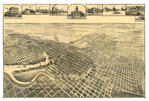 Vintage Map of Stockton, California 1895
