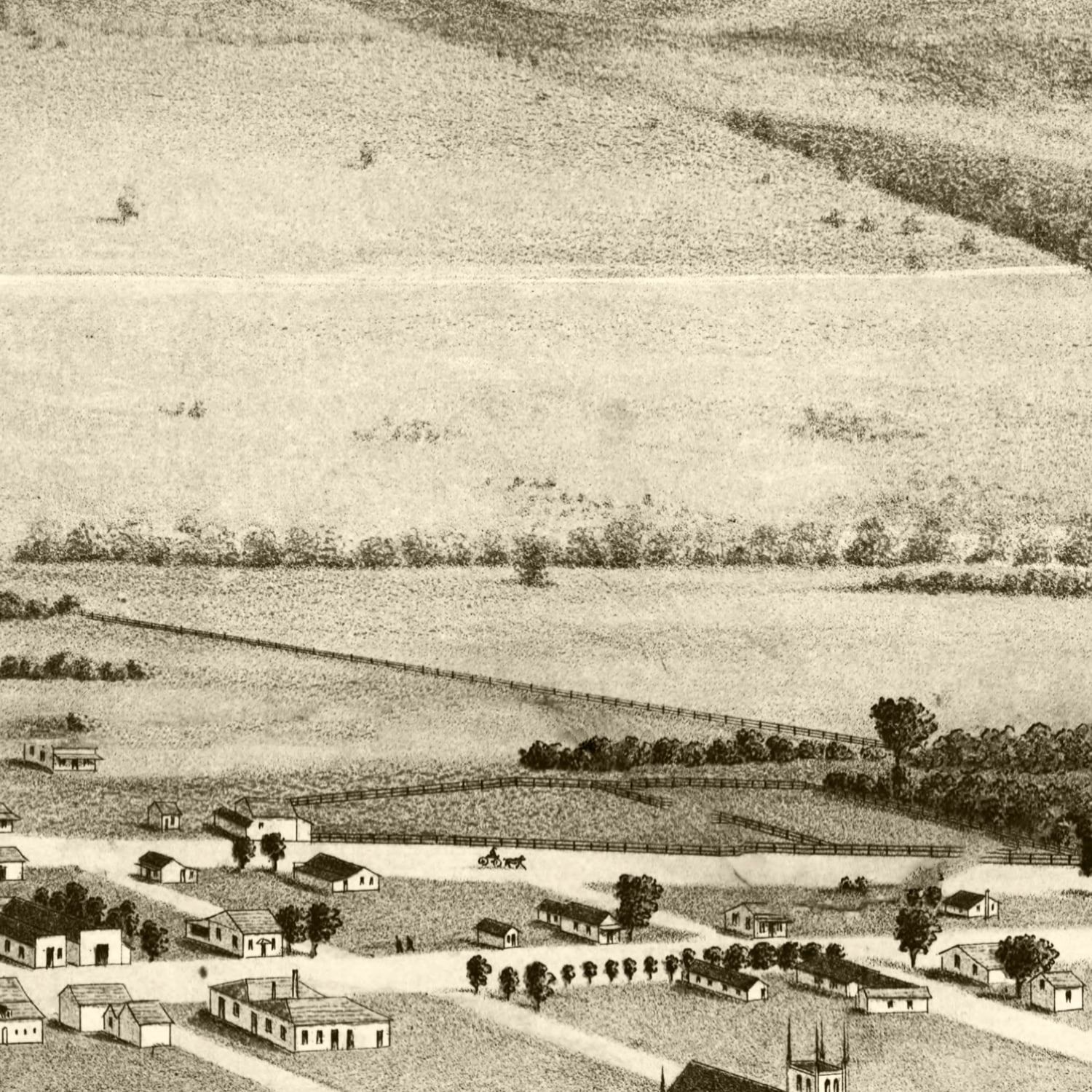 Vintage Map of Yreka & Mt. Shasta, California 1884