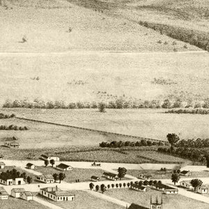 Vintage Map of Yreka & Mt. Shasta, California 1884