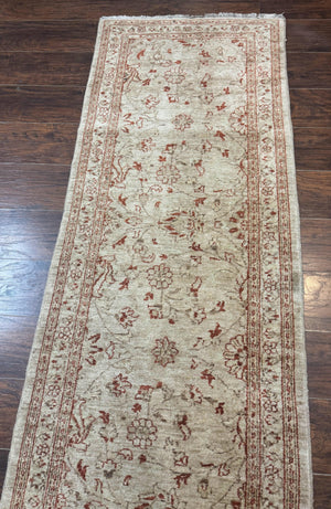 Peshawar Runner Rug 3 x 9.7, Pakistani Oriental Runner Rug, Vintage Rug for Modern Home, Runner for Hallway or Kitchen, Oushak Runner