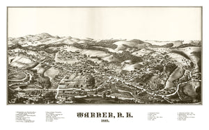Vintage Map of Warner, New Hampshire 1887