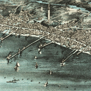 Vintage Map of Provincetown, Massachusetts 1910