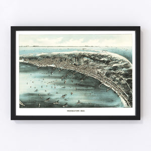 Vintage Map of Provincetown, Massachusetts 1910