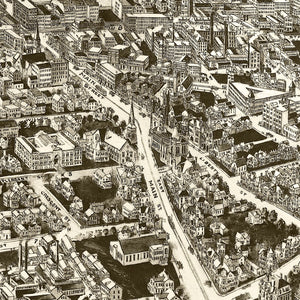 Vintage Map of Meriden, Connecticut 1918