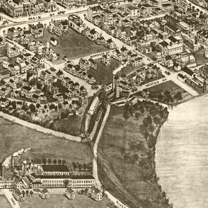 Vintage Map of Middletown, Connecticut 1915