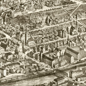 Vintage Map of Naugatuck, Connecticut 1906