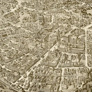 Vintage Map of New London, Connecticut 1911