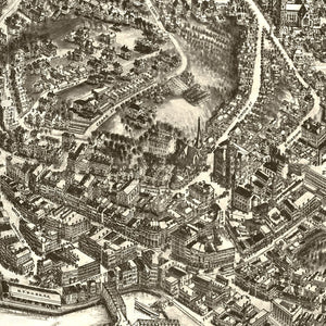 Vintage Map of Norwich, Connecticut 1912
