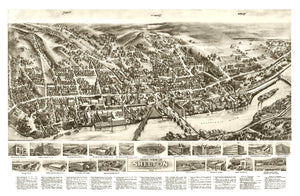 Vintage Map of Shelton, Connecticut 1919