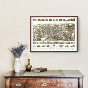Vintage Map of Southington, Connecticut 1914
