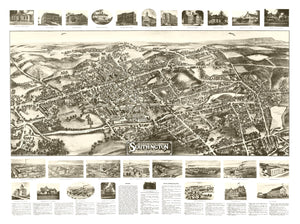 Vintage Map of Southington, Connecticut 1914