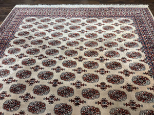 Karastan Rug 8.2 x 11.6 Beige Bokhara, Wool Pile, Vintage Discontinued Karastan Area Rug, Belgium Power Loomed Rug