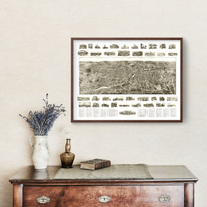 Vintage Map of Torrington, Connecticut 1907