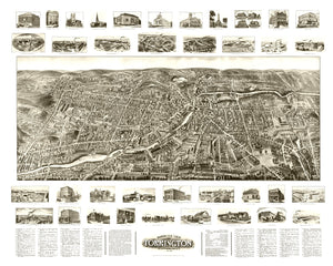 Vintage Map of Torrington, Connecticut 1907