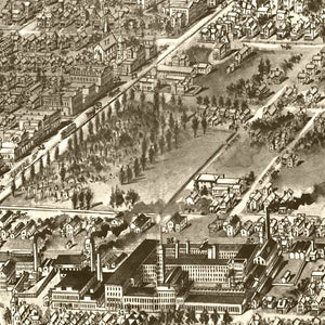 Vintage Map of Wallingford, Connecticut 1905