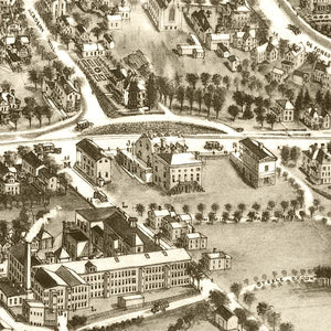 Vintage Map of Watertown, Connecticut 1918