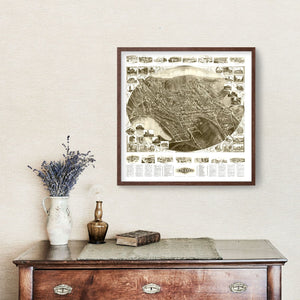 Vintage Map of Winsted, Connecticut 1908