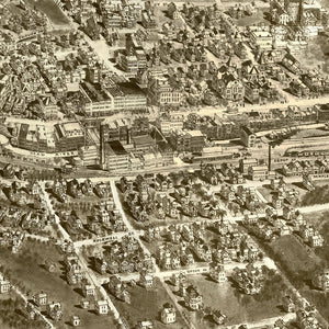 Vintage Map of Winsted, Connecticut 1908