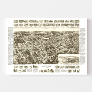 Vintage Map of Amityville, New York 1925