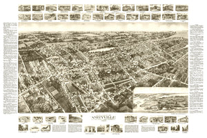 Vintage Map of Amityville, New York 1925