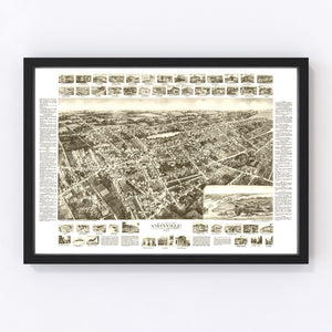 Vintage Map of Amityville, New York 1925