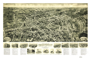 Vintage Map of Farmingdale, New York 1925