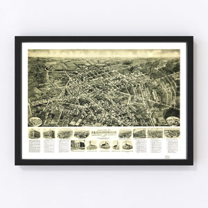 Vintage Map of Farmingdale, New York 1925
