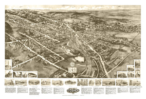 Vintage Map of Goshen, New York 1922