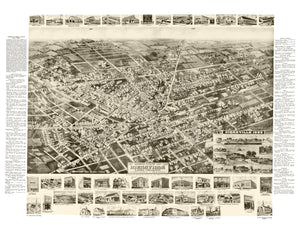 Vintage Map of Hicksville, New York 1925