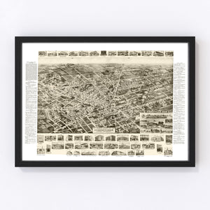 Vintage Map of Hicksville, New York 1925