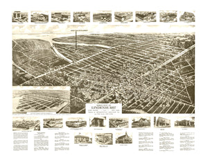 Vintage Map of Lindenhurst, New York 1926
