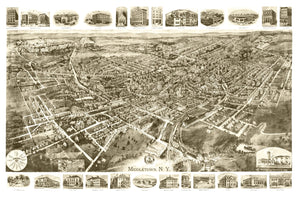 Vintage Map of Middletown, New York 1921