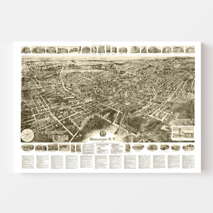Vintage Map of Middletown, New York 1922