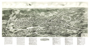 Vintage Map of Monroe, New York 1922