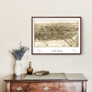 Vintage Map of Coney Island, New York 1906