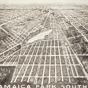 Vintage Map of Jamaica, New York 1908