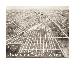 Vintage Map of Jamaica, New York 1908