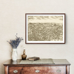Vintage Map of Pawling, New York 1909