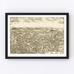Vintage Map of Pawling, New York 1909