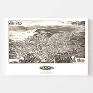 Vintage Map of Peekskill, New York 1911