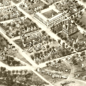 Vintage Map of Port Jervis, New York 1920