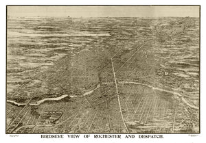 Vintage Map of Rochester, New York 1910