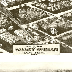 Vintage Map of Valley Stream, New York 1924
