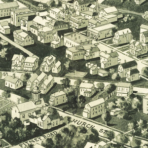 Vintage Map of Absecon, New Jersey 1924