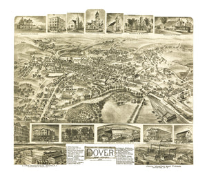 Vintage Map of Dover, New Jersey 1903