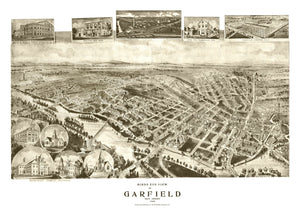 Vintage Map of Garfield, New Jersey 1909