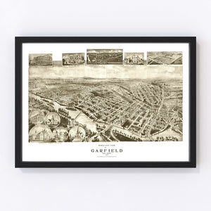 Vintage Map of Garfield, New Jersey 1909