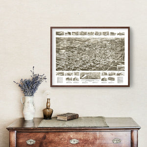 Vintage Map of Hammonton, New Jersey 1926