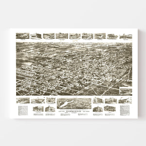 Vintage Map of Hammonton, New Jersey 1926